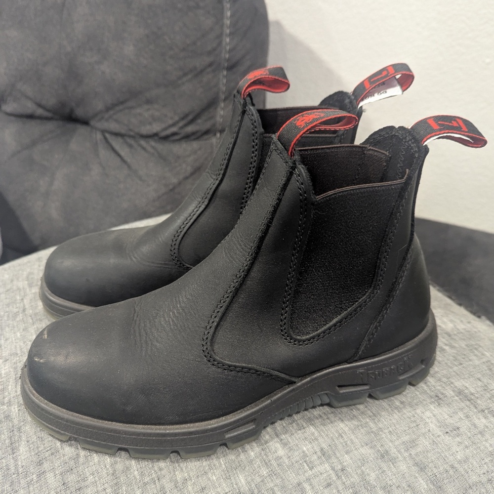 REDBACK BOOTS Black Slip-On Full Grain Leather Boot